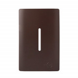 Placa p/ 1 Interruptor Vertical 4x2 - Novara Marrom Fosco